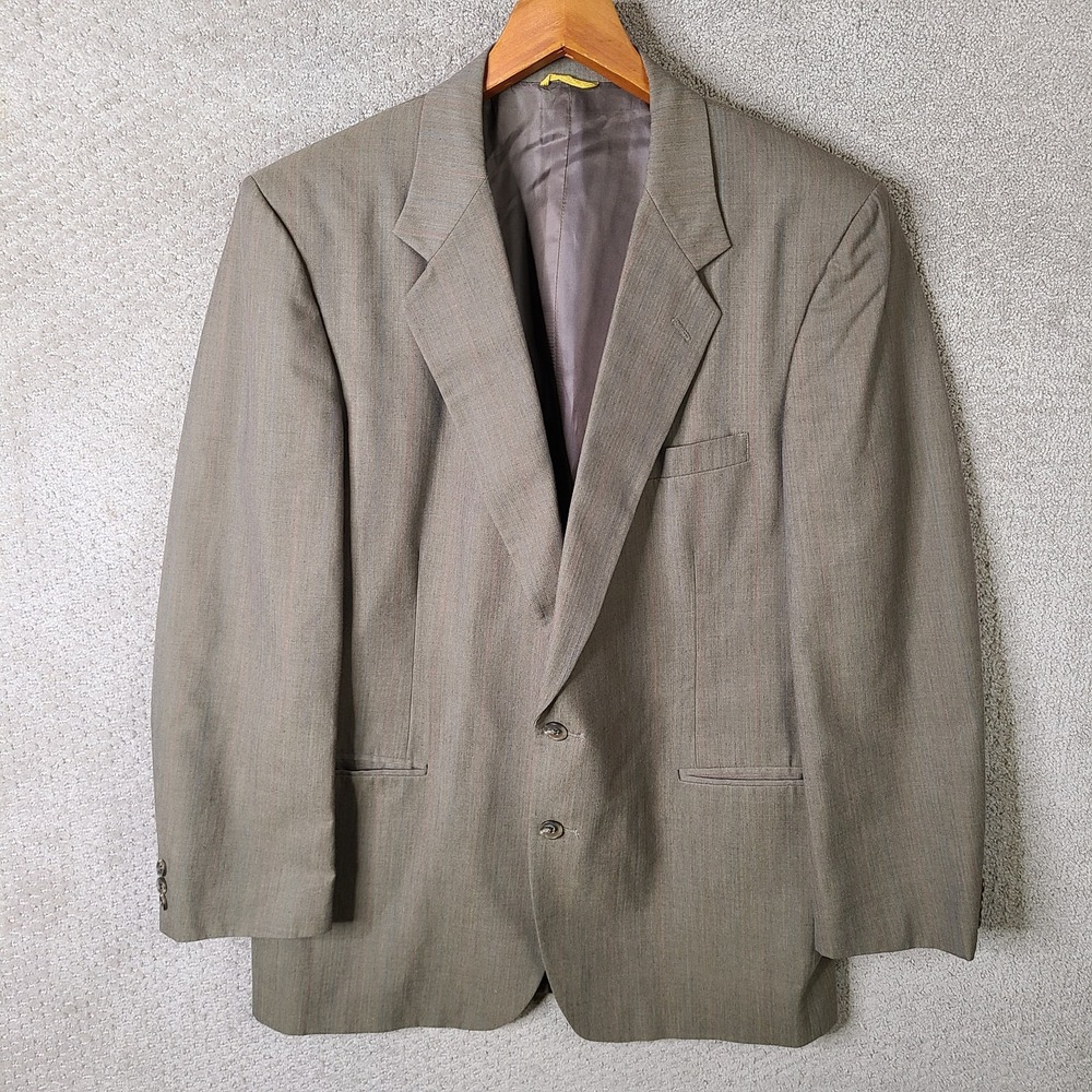 Vintage Premier Edition Kuppenheimer Jacket Mens 42R Brown Striped Blazer USA‎